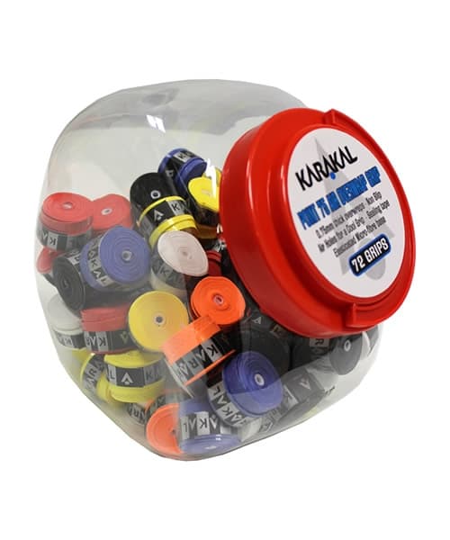 Cubo-CAJA Karakal 72 overgrips Nano 60 padel y tenis