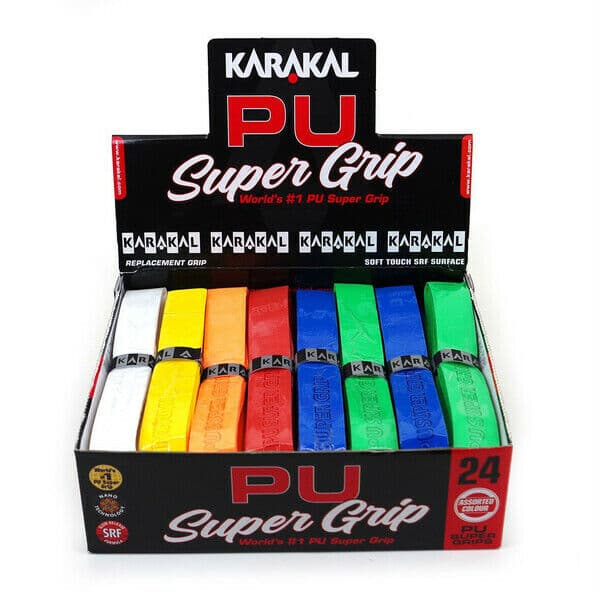 CAJA 24 GRIPS KARAKAL PU surtido colores tenis pádel squash badminton